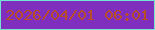 文字の大きさ：4、枠の色：75e5d3、背景の色：7f2ebe、文字の色：b84e29 無料ブログパーツのブログ時計