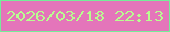 文字の大きさ：3、枠の色：75ed99、背景の色：e475ba、文字の色：b8fd90 無料ブログパーツのブログ時計