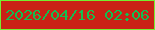 文字の大きさ：3、枠の色：75ef30、背景の色：ca2216、文字の色：13be50 無料ブログパーツのブログ時計