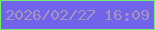 文字の大きさ：1、枠の色：75ef6e、背景の色：7163ea、文字の色：a297bb 無料ブログパーツのブログ時計