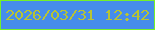 文字の大きさ：2、枠の色：75f129、背景の色：468deb、文字の色：b8c433 無料ブログパーツのブログ時計