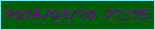文字の大きさ：3、枠の色：75f1f9、背景の色：005c0a、文字の色：72028b 無料ブログパーツのブログ時計