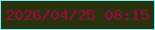 文字の大きさ：5、枠の色：75f2f8、背景の色：2a320d、文字の色：9d0943 無料ブログパーツのブログ時計