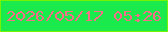 文字の大きさ：5、枠の色：75f301、背景の色：1bea4c、文字の色：f86e8b 無料ブログパーツのブログ時計