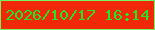 文字の大きさ：5、枠の色：75f562、背景の色：f1290a、文字の色：22e61e 無料ブログパーツのブログ時計