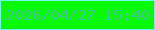 文字の大きさ：3、枠の色：75f5f5、背景の色：09f900、文字の色：40c699 無料ブログパーツのブログ時計