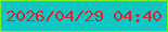 文字の大きさ：5、枠の色：75f62b、背景の色：0dc7c2、文字の色：d6272c 無料ブログパーツのブログ時計