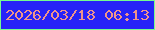 文字の大きさ：2、枠の色：75fb8f、背景の色：2722f8、文字の色：ef948b 無料ブログパーツのブログ時計