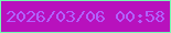 文字の大きさ：2、枠の色：75fbb1、背景の色：b811bd、文字の色：b161fc 無料ブログパーツのブログ時計