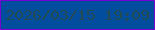 文字の大きさ：4、枠の色：7601d3、背景の色：034d9f、文字の色：214a52 無料ブログパーツのブログ時計