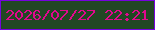 文字の大きさ：4、枠の色：7602de、背景の色：224724、文字の色：e1088e 無料ブログパーツのブログ時計