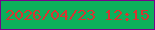文字の大きさ：1、枠の色：76038b、背景の色：0cb05b、文字の色：d83332 無料ブログパーツのブログ時計