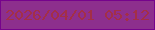 文字の大きさ：5、枠の色：76038c、背景の色：8d2f8d、文字の色：a32f48 無料ブログパーツのブログ時計