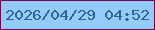 文字の大きさ：3、枠の色：760550、背景の色：94ccf9、文字の色：30639c 無料ブログパーツのブログ時計