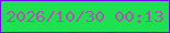 文字の大きさ：2、枠の色：7607ed、背景の色：1de150、文字の色：a95aac 無料ブログパーツのブログ時計