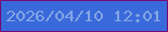 文字の大きさ：3、枠の色：760977、背景の色：3969da、文字の色：83a6e5 無料ブログパーツのブログ時計