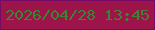 文字の大きさ：2、枠の色：760b67、背景の色：9c144a、文字の色：3c852f 無料ブログパーツのブログ時計