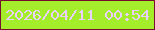 文字の大きさ：5、枠の色：760e30、背景の色：a3ed2b、文字の色：ead0fe 無料ブログパーツのブログ時計