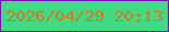文字の大きさ：5、枠の色：760fb0、背景の色：3fdb84、文字の色：d07c27 無料ブログパーツのブログ時計