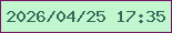 文字の大きさ：2、枠の色：761665、背景の色：c2f6ce、文字の色：346b59 無料ブログパーツのブログ時計