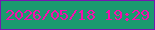 文字の大きさ：1、枠の色：7617b0、背景の色：1b9a6f、文字の色：f60ead 無料ブログパーツのブログ時計