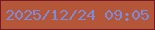 文字の大きさ：5、枠の色：761827、背景の色：b45739、文字の色：7f8ad9 無料ブログパーツのブログ時計