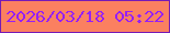 文字の大きさ：3、枠の色：761ab6、背景の色：fb8060、文字の色：9620f7 無料ブログパーツのブログ時計