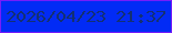 文字の大きさ：1、枠の色：761cf9、背景の色：022bf5、文字の色：133073 無料ブログパーツのブログ時計