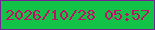 文字の大きさ：5、枠の色：762096、背景の色：13c347、文字の色：c10f68 無料ブログパーツのブログ時計