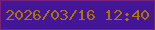 文字の大きさ：4、枠の色：76217d、背景の色：431698、文字の色：ac730c 無料ブログパーツのブログ時計