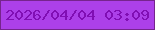 文字の大きさ：5、枠の色：76248d、背景の色：ac40e9、文字の色：800eb4 無料ブログパーツのブログ時計