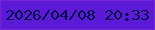 文字の大きさ：4、枠の色：7624d7、背景の色：5c19d6、文字の色：010146 無料ブログパーツのブログ時計