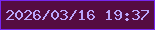 文字の大きさ：3、枠の色：7626ee、背景の色：550c41、文字の色：bba7fd 無料ブログパーツのブログ時計
