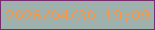 文字の大きさ：4、枠の色：762c6d、背景の色：9fb1ac、文字の色：f09751 無料ブログパーツのブログ時計