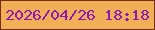 文字の大きさ：3、枠の色：762e08、背景の色：f2af57、文字の色：9018b2 無料ブログパーツのブログ時計