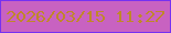 文字の大きさ：1、枠の色：7631f1、背景の色：c862c1、文字の色：c08729 無料ブログパーツのブログ時計
