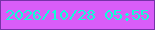 文字の大きさ：5、枠の色：7632a8、背景の色：d95df8、文字の色：12fdd6 無料ブログパーツのブログ時計