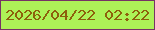 文字の大きさ：3、枠の色：763365、背景の色：adf157、文字の色：8d600c 無料ブログパーツのブログ時計