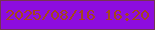 文字の大きさ：5、枠の色：763453、背景の色：8d0ddf、文字の色：a4461d 無料ブログパーツのブログ時計