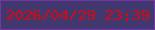 文字の大きさ：1、枠の色：7634a5、背景の色：41386f、文字の色：d40a10 無料ブログパーツのブログ時計