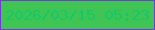 文字の大きさ：2、枠の色：7637db、背景の色：40c454、文字の色：13c967 無料ブログパーツのブログ時計