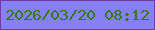 文字の大きさ：5、枠の色：76399d、背景の色：8780f5、文字の色：317b0c 無料ブログパーツのブログ時計