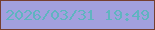文字の大きさ：2、枠の色：763f30、背景の色：a2a0de、文字の色：5fb4c0 無料ブログパーツのブログ時計