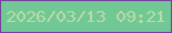 文字の大きさ：2、枠の色：76409a、背景の色：71c896、文字の色：bcdba4 無料ブログパーツのブログ時計