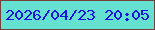 文字の大きさ：4、枠の色：76413a、背景の色：64e1d1、文字の色：1815e3 無料ブログパーツのブログ時計