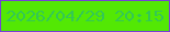 文字の大きさ：2、枠の色：7641d4、背景の色：53e804、文字の色：33c854 無料ブログパーツのブログ時計