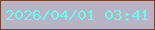 文字の大きさ：4、枠の色：76432d、背景の色：b9b4c5、文字の色：6df8ee 無料ブログパーツのブログ時計
