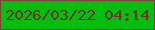 文字の大きさ：5、枠の色：764538、背景の色：05bc0f、文字の色：653729 無料ブログパーツのブログ時計