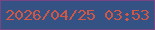 文字の大きさ：2、枠の色：764584、背景の色：345384、文字の色：cf5747 無料ブログパーツのブログ時計