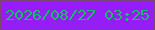 文字の大きさ：2、枠の色：764676、背景の色：941df8、文字の色：0ec167 無料ブログパーツのブログ時計